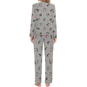 Boston Terrier Love Women's Soft Pajama Set - 4 Colors-Pajamas-Apparel, Boston Terrier, Pajamas-21