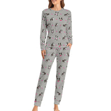 Load image into Gallery viewer, Boston Terrier Love Women&#39;s Soft Pajama Set - 4 Colors-Pajamas-Apparel, Boston Terrier, Pajamas-22