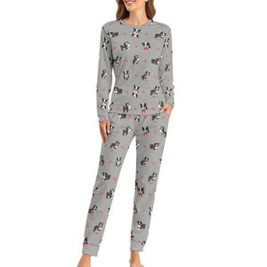 Boston Terrier Love Women's Soft Pajama Set - 4 Colors-Pajamas-Apparel, Boston Terrier, Pajamas-22