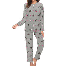Load image into Gallery viewer, Boston Terrier Love Women&#39;s Soft Pajama Set - 4 Colors-Pajamas-Apparel, Boston Terrier, Pajamas-24