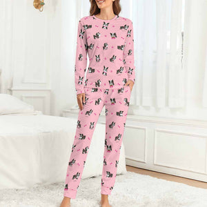 Boston Terrier Love Women's Soft Pajama Set - 4 Colors-Pajamas-Apparel, Boston Terrier, Pajamas-6