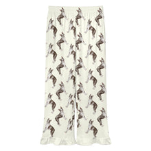 Load image into Gallery viewer, Boston Terrier Pajama Pants for Women - Ruffle Hem Design - Watercolor Elegance Boston Terriers-Pajamas-Apparel,Boston Terrier,Dog Mom Gifts,Pajamas-5