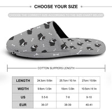 Load image into Gallery viewer, Boston Terrier Slippers for Women - Adorable Boston Terrier Love - Flannel-Accessories,Boston Terrier,Dog Mom Gifts,Slippers-36-37_（5.5-6）-DarkGray-30