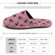 Load image into Gallery viewer, Boston Terrier Slippers for Women - Adorable Boston Terrier Love - Flannel-Accessories,Boston Terrier,Dog Mom Gifts,Slippers-36-37_（5.5-6）-PaleVioletRed-25