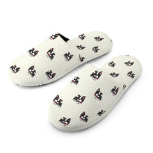 Load image into Gallery viewer, Boston Terrier Slippers for Women - Boston Terrier Daydreams - Flannel-Accessories,Boston Terrier,Dog Mom Gifts,Slippers-10