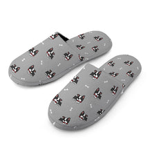Load image into Gallery viewer, Boston Terrier Slippers for Women - Boston Terrier Daydreams - Flannel-Accessories,Boston Terrier,Dog Mom Gifts,Slippers-7