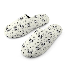 Load image into Gallery viewer, Boston Terrier Slippers for Women - Boston Terrier Whimsy Walk - Flannel-Accessories,Boston Terrier,Dog Mom Gifts,Slippers-10
