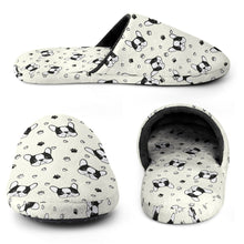 Load image into Gallery viewer, Boston Terrier Slippers for Women - Boston Terrier Whimsy Walk - Flannel-Accessories,Boston Terrier,Dog Mom Gifts,Slippers-11