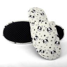 Load image into Gallery viewer, Boston Terrier Slippers for Women - Boston Terrier Whimsy Walk - Flannel-Accessories,Boston Terrier,Dog Mom Gifts,Slippers-12