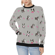 Load image into Gallery viewer, I Love Boston Terriers Women&#39;s Sweatshirt - 4 Colors-Apparel-Apparel, Boston Terrier, Sweatshirt-Gray-S-2