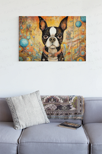 Boston Terrier Timekeeper Wall Art Poster-Art-Boston Terrier, Dog Art, Home Decor, Poster-3