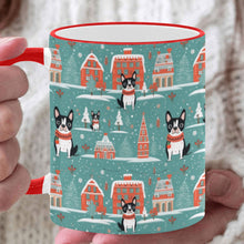 Load image into Gallery viewer, Boston Terrier Winter Wonderland Christmas Coffee Mug-White4-ONE SIZE-1