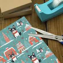 Load image into Gallery viewer, Boston Terrier Winter Wonderland Christmas Gift Wrapping Paper - 2 Rolls-Christmas Ornament-Boston Terrier,Christmas,Wrapping Paper-4