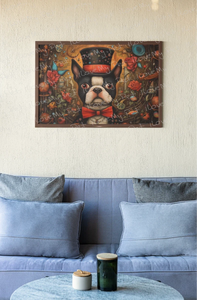 Boston Terrier's Cabinet of Curiosities Wall Art Poster-Art-Boston Terrier, Dog Art, Home Decor, Poster-3