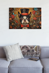 Boston Terrier's Cabinet of Curiosities Wall Art Poster-Art-Boston Terrier, Dog Art, Home Decor, Poster-5