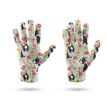 Load image into Gallery viewer, Boston Terriers Garden Stroll Touch Screen Gloves-Accessories-Accessories, Boston Terrier, Dog Dad Gifts, Dog Mom Gifts, Gloves-13