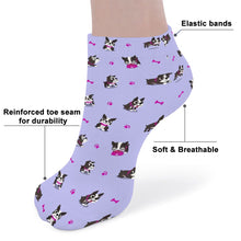 Load image into Gallery viewer, Boston Terriers Socks - Ankle Length - I Love Boston Terriers-Accessories-Accessories,Boston Terrier,Dog Dad Gifts,Socks-20