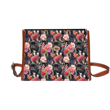 Load image into Gallery viewer, Botanical Beauty Black French Bulldog Satchel Bag Purse-Accessories-Accessories, Bags, French Bulldog, Purse-Black-ONE SIZE-3