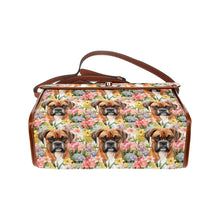 Load image into Gallery viewer, Botanical Beauty Boxer Satchel Bag Purse-Accessories-Accessories, Bags, Boxer, Purse-Black1-ONE SIZE-4