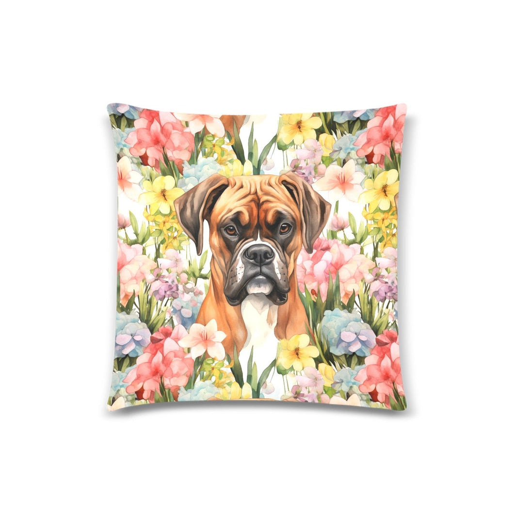 Botanical Beauty Boxer Throw Pillow Cover-Cushion Cover-Boxer, Home Decor, Pillows-White-ONESIZE-1