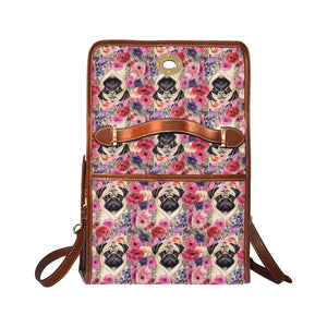 Botanical Beauty Pug Shoulder Bag Purse-Accessories-Accessories, Bags, Pug, Purse-One Size-2