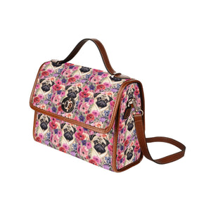 Botanical Beauty Pug Shoulder Bag Purse-Accessories-Accessories, Bags, Pug, Purse-One Size-4