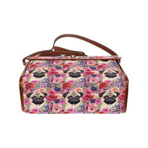 Botanical Beauty Pug Shoulder Bag Purse-Accessories-Accessories, Bags, Pug, Purse-One Size-5