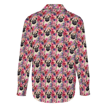 Botanical Beauty Pug Women's Shirt - 2 Designs-Apparel-Apparel, Pug, Shirt-8