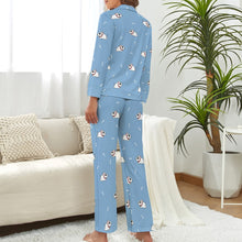 Load image into Gallery viewer, Bounding Bull Terrier Joy Pajamas Set for Women-S-LightSkyBlue-11