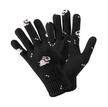 Load image into Gallery viewer, Bounding Bull Terrier Joy Touch Screen Gloves-Accessories-Accessories,Dog Dad Gifts,Dog Mom Gifts,Gloves-Black-5