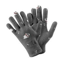 Load image into Gallery viewer, Bounding Bull Terrier Joy Touch Screen Gloves-Accessories-Accessories,Dog Dad Gifts,Dog Mom Gifts,Gloves-Gray-4