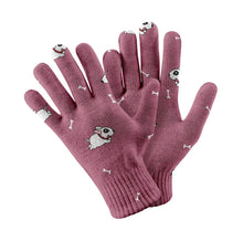 Load image into Gallery viewer, Bounding Bull Terrier Joy Touch Screen Gloves-Accessories-Accessories,Dog Dad Gifts,Dog Mom Gifts,Gloves-Rose gold-1