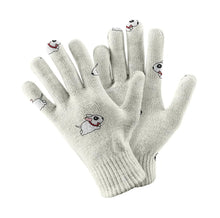 Load image into Gallery viewer, Bounding Bull Terrier Joy Touch Screen Gloves-Accessories-Accessories,Dog Dad Gifts,Dog Mom Gifts,Gloves-White-2