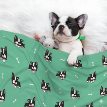 Load image into Gallery viewer, Bow Tie Boston Terrier Love Blanket for Dog-Pet Furniture-Blanket for Dogs,Blankets,Boston Terrier,Home Decor-1