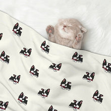 Load image into Gallery viewer, Bow Tie Boston Terrier Love Blanket for Dog-Pet Furniture-8