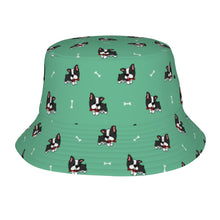 Load image into Gallery viewer, Bow Tie Boston Terrier Love Bucket Hat-Hats &amp; Caps-Accessories,Boston Terrier,Dog Dad Gifts,Dog Mom Gifts,Hats-Mint Green-One Size-25