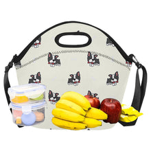 Load image into Gallery viewer, Bow Tie Boston Terrier Love Neoprene Lunch Bag-5