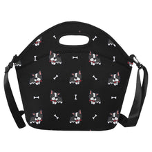 Load image into Gallery viewer, Bow Tie Boston Terrier Love Neoprene Lunch Bag-Black7-ONESIZE-11