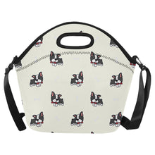 Load image into Gallery viewer, Bow Tie Boston Terrier Love Neoprene Lunch Bag-Ivory-ONESIZE-1
