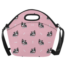 Load image into Gallery viewer, Bow Tie Boston Terrier Love Neoprene Lunch Bag-Pink-ONESIZE-6