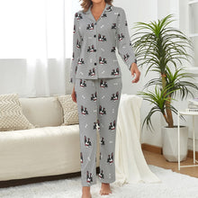 Load image into Gallery viewer, Bow Tie Boston Terrier Love Pajamas Set for Women-26