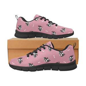 Bow Tie Boston Terrier Love Women's Breathable Sneakers-16
