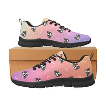 Load image into Gallery viewer, Bow Tie Boston Terrier Love Women's Breathable Sneakers-Footwear-Boston Terrier,Dog Mom Gifts,Shoes-26
