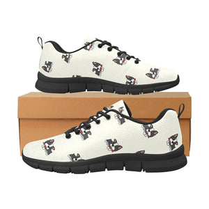 Bow Tie Boston Terrier Love Women's Breathable Sneakers-3