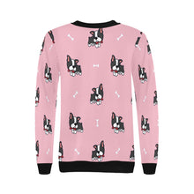 Load image into Gallery viewer, Bow Tie Boston Terrier Love Women&#39;s Sweatshirt-Apparel-Apparel, Boston Terrier, Sweatshirt-2