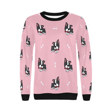 Load image into Gallery viewer, Bow Tie Boston Terrier Love Women&#39;s Sweatshirt-Apparel-Apparel, Boston Terrier, Sweatshirt-3