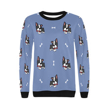 Load image into Gallery viewer, Bow Tie Boston Terrier Love Women&#39;s Sweatshirt-Apparel-Apparel, Boston Terrier, Sweatshirt-4