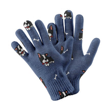 Load image into Gallery viewer, Bow Tie Boston Terrier Touch Screen Gloves-Accessories-Accessories, Dog Dad Gifts, Dog Mom Gifts, Gloves-7