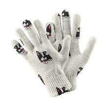 Load image into Gallery viewer, Bow Tie Boston Terrier Touch Screen Gloves-Accessories-Accessories, Dog Dad Gifts, Dog Mom Gifts, Gloves-13