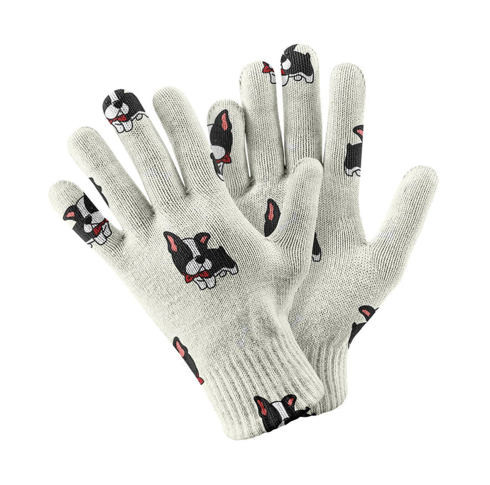 Bow Tie Boston Terrier Touch Screen Gloves-Accessories-Accessories, Dog Dad Gifts, Dog Mom Gifts, Gloves-13